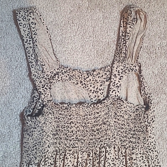 JAPNA Leopard Print Button Down Midi Summer Dress with front Slit, Womens XS - Picture 10 of 16